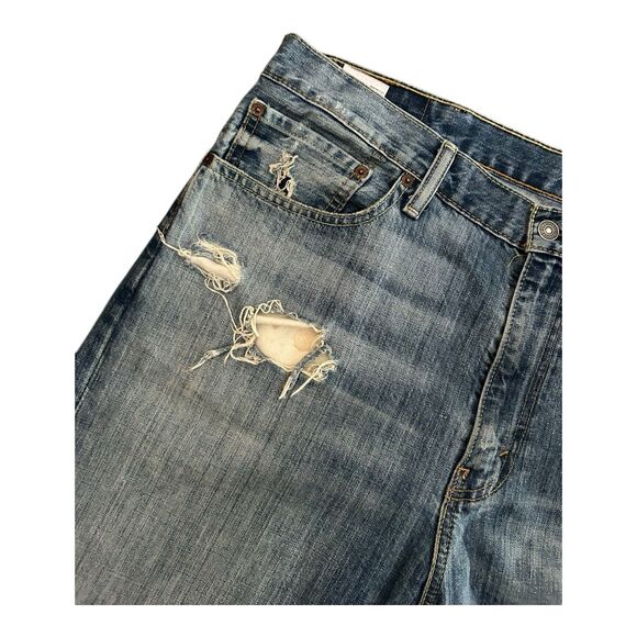 Levi’s 508 Men’s Jeans Distressed Tagged 38x34 Actual 40x34 Slim Taper 2014 - Picture 5 of 9